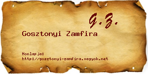 Gosztonyi Zamfira névjegykártya